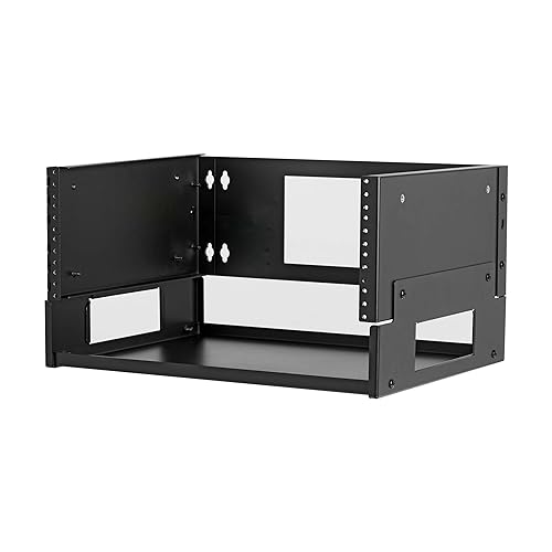 Tripp Lite 4U Wall Mount Bracket Rack Enclosure for Small Switches and Patch Panels, 14.75 inches Deep, Hinged Door for Equipment Access, 5-Year Warranty (SRWO4UBRKTSHELF)