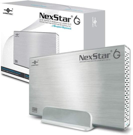 Vantec 3.5-Inch SATA 6Gb/s to USB 3.0 HDD Enclosure, Silver (NST-366S3-SV) NexStar 6G - USB 3.0(Silver) Hard Drive Enclosure