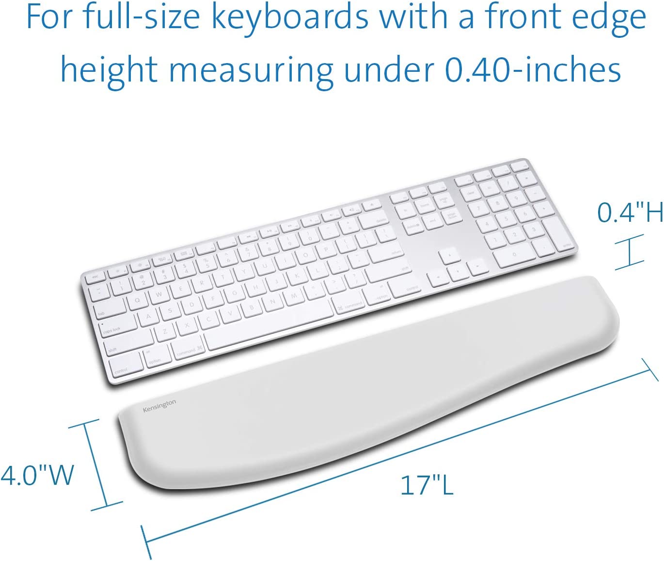 Kensington ErgoSoft Wrist Rest for Slim Keyboard-Gray, Model: K50434WW