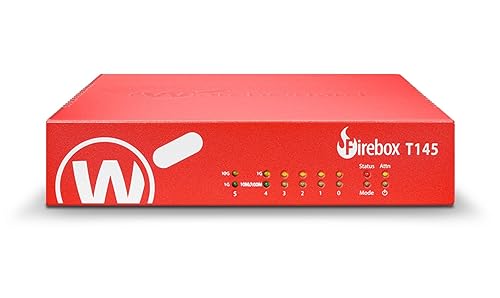 Trade Up to WatchGuard Firebox T145 with 3 Year Basic Security Suite - Tabletop Firewall, 2.5Gb, 1Gb & SFP Ports, Enterprise Security for Branch Locations (WGT145413) 3 Year Trade Up Basic Security Suite