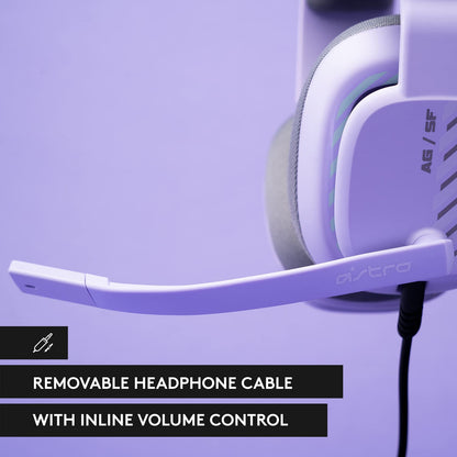 Astro gaming Astro A10 Gaming Headset Gen 2 Wired Headset - Over-Ear Gaming Headphones with flip-to-Mute Microphone, 32 mm Drivers, for Xbox Series X|S, Xbox One, Playstation 5/4, Nintendo Switch, PC, Mac -Lilac Lilac Gen 2 Cross Platform Headset Only