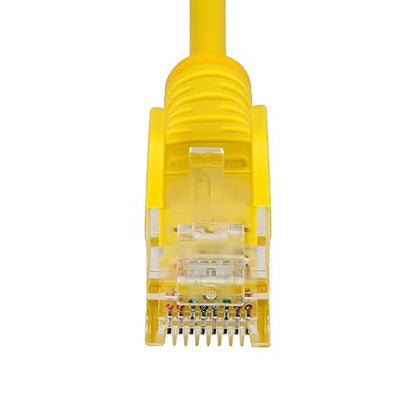 StarTech.com 25ft Yellow Slim CAT6 Ethernet Cable, Snagless RJ45, LSZH, 28AWG Bare Copper, Slim Network Patch Cable/Cord