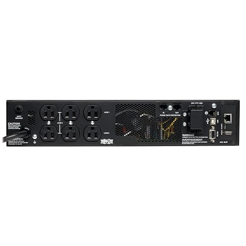 Tripp Lite 120V 1000VA 900W Double-Conversion UPS - 6 Outlets, Extended Run, WEBCARDLX, LCD, USB, DB9, 2U Rack/Tower