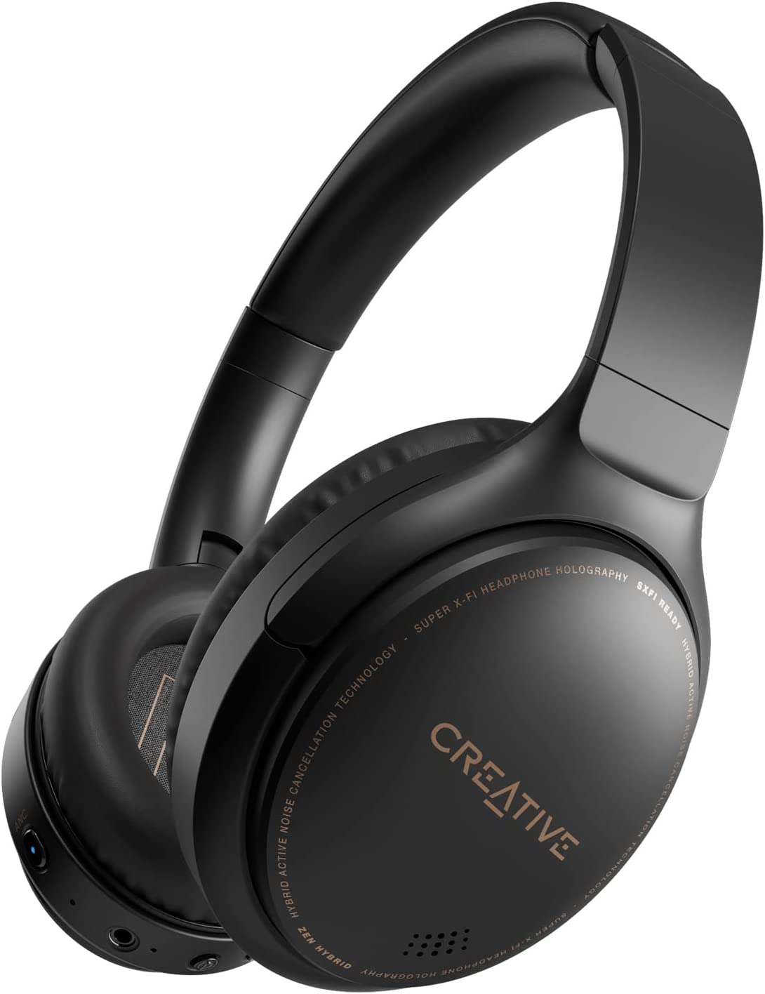 Creative Zen Hybrid (Black) Wireless Over-Ear Headphones with Hybrid Active Noise Cancellation, Ambient Mode, Up to 27 Hours (ANC On), Bluetooth 5.0, AAC, Built-in Mic, Foldable