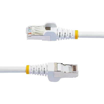 StarTech.com 50ft White CAT6a Ethernet Cable, Snagless RJ45, 10GbE, 100W PoE++, S/FTP, 500MHz, 27AWG Pure Bare Copper, LSZH White 50 ft.