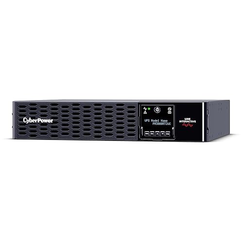 CyberPower PR3000RT2UC Smart App Sinewave UPS System, 3000VA/3000W, 9 Outlets, 2U Rack/Tower, AVR, Built-in Cloud Monitoring Standard 3000VA