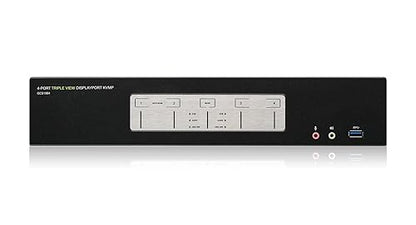 IOGEAR 4-Port 4K Triple View DisplayPort KVMP Switch w/Full Set of Cables (TAA) GCS1964 4-Port KVMP Switch