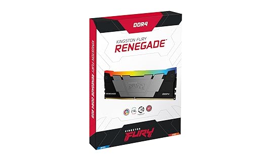 Kingston Fury Renegade RGB 16GB 3200 DDR4 CL16 DIMM 1Gx8 Desktop Memory - KF432C16RB12A/16