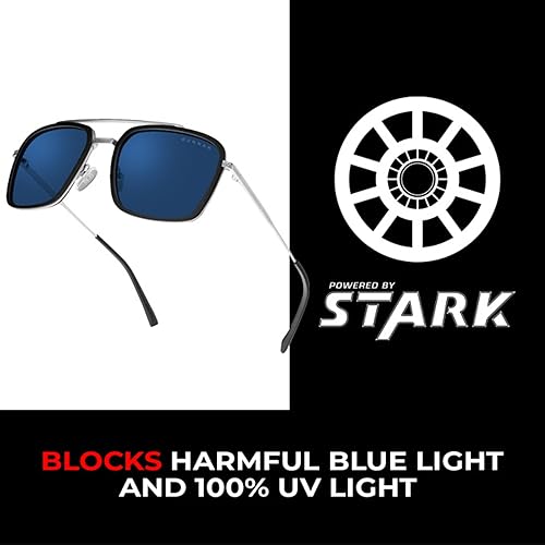 Gunnar Men's Stark Blue Light Blocking Glasses, Silver, One Size