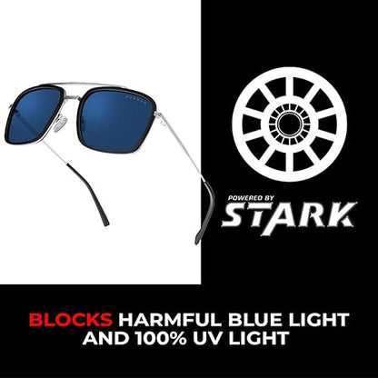 Gunnar Men's Stark Blue Light Blocking Glasses, Silver, One Size