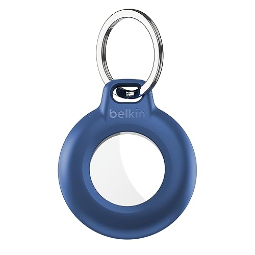 Belkin AirTag Case Waterproof (IPX8) Key Chain Key Ring Blue MSC013BTBL