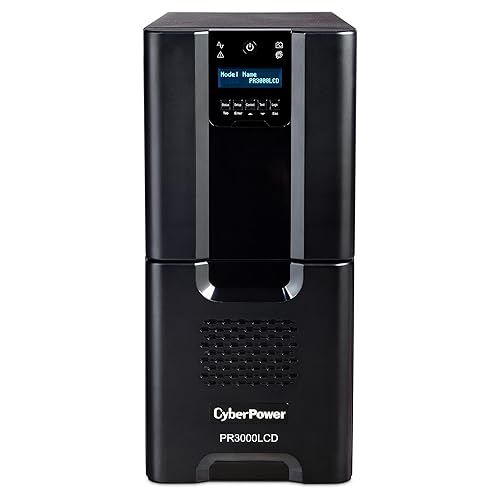 CyberPower PR3000LCD Smart App Sinewave UPS System, 3000VA/2700W, 10 Outlets, AVR, Tower 3000VA UPS System