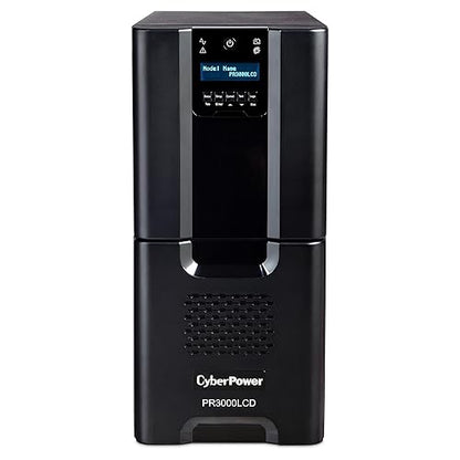 CyberPower PR3000LCD Smart App Sinewave UPS System, 3000VA/2700W, 10 Outlets, AVR, Tower 3000VA UPS System