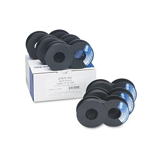 Printronix 107675001 Ribbon, Text, 30M, 6 Per Pack