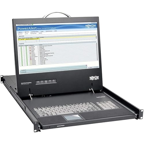 Tripp Lite B021-000-19-HD2 Rack Console 1URM Dvi, VGA for KVM Switch, 19 LCD 1080p Rack-Mount TAA