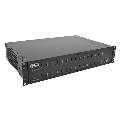 Tripp Lite 32-Port USB Charging Station Hub W/Syncing 5V 80A (400W) for Tablets & Smartphones Rackmount 2Urm (U280-032-Rm)
