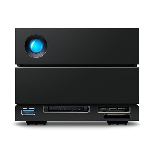 LaCie 2big Dock 48TB External RAID Hard Drive HDD - Dual Thunderbolt 4 Ports and USB4 Compatibility, for Mac and PC Desktop