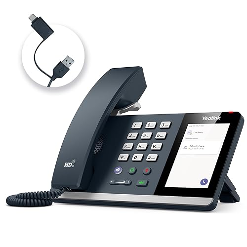 Yealink MP45 USB Teams Phone Desk Corded Phones for Work, Certified by Microsoft Teams Skype for Business System, Powered by Computer via USB-A/C, NOT VoIP Phone, NOT Make Outbound Calls Except Teams