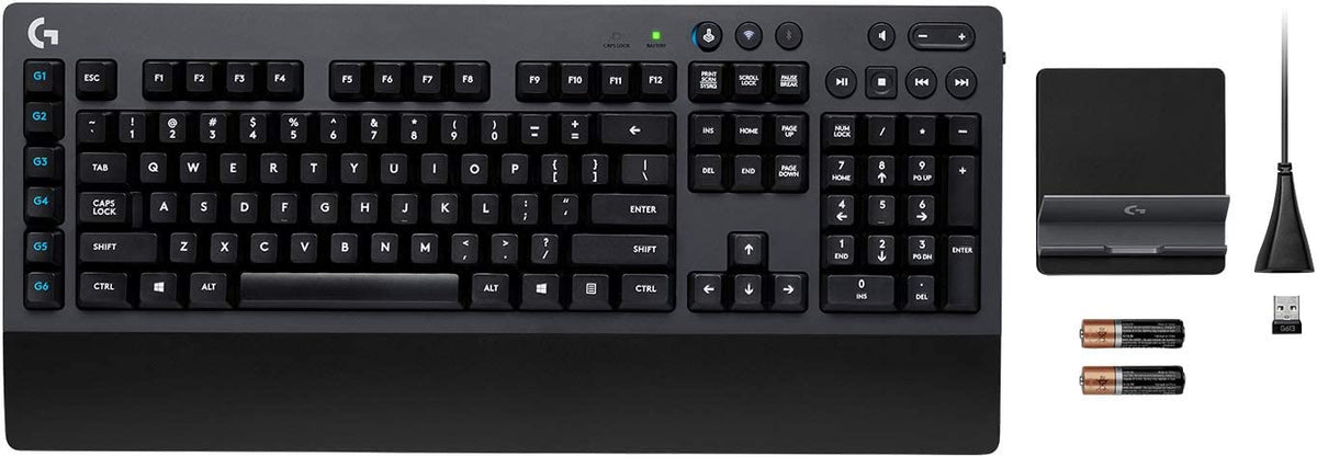 Logitech G613 LIGHTSPEED Wireless Mechanical Gaming Keyboard, Multihost 2.4 GHz + Blutooth Connectivity - Black Keyboard Only