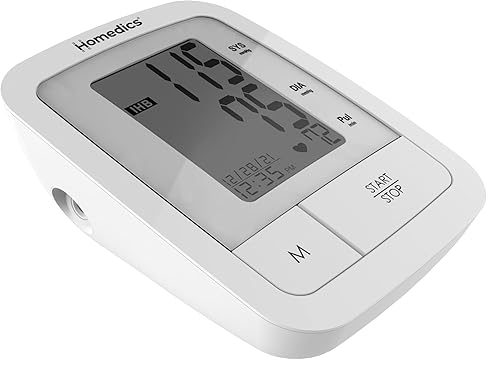 HoMedics Automatic Arm Blood Pressure Machine For Home Use Clinically Proven Accurate Quick and Comfortable Readings 60 Memories One-Size Arm Cuff Fits Most Excessive Body Motion Detector