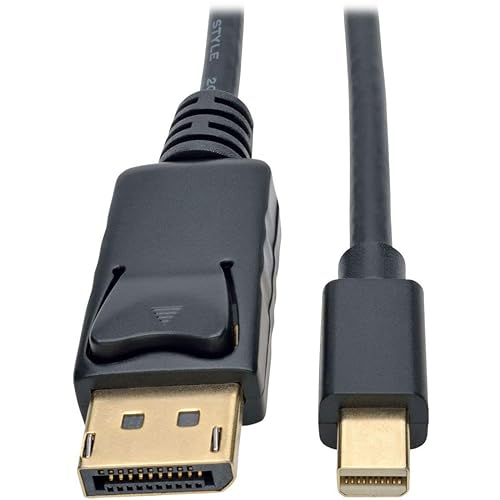 Tripp Lite P583-003-BK Mini DisplayPort to DisplayPort Cable, 4K X 2K @ 60Hz, 4096 X 2160 (M/M), Black, 3-' 3-ft Black