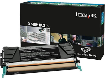 Lexmark X746H1KG High-Yield Toner Cartridge, Black in Retail Packaging
