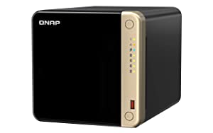 QNAP TS-464-8G-US 4 Bay High-Performance Desktop NAS with Intel Celeron Quad-core Processor, M.2 PCIe Slots and Dual 2.5GbE (2.5G/1G/100M) Network Connectivity (Diskless) 8G RAM 4 Bay Diskless