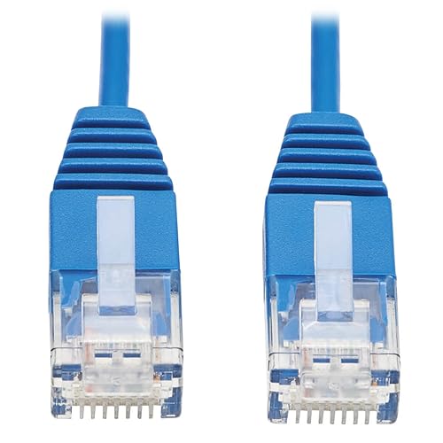 Tripp Lite CAT6 Ethernet Cable, Ultra Slim Cat6 Gigabit Cable, Molded UTP Network Patch Cable, Blue, 3 ft (N200-UR03-BL) 3ft.
