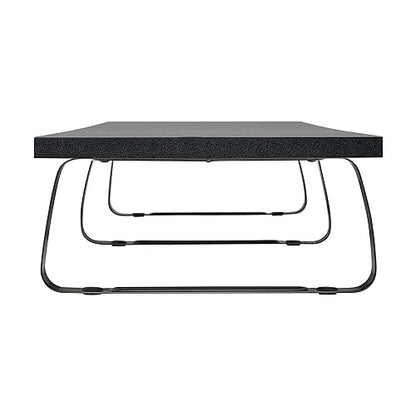Tripp Lite Dual-Monitor Riser Stand for Desk, Black Wood & Steel Desktop Organizer for 2 Screens - Computer, Laptop, PC, Printer, & TV Shelf Stand - 39 x 10 inch Platform, 5-Year Warranty (MR4010)