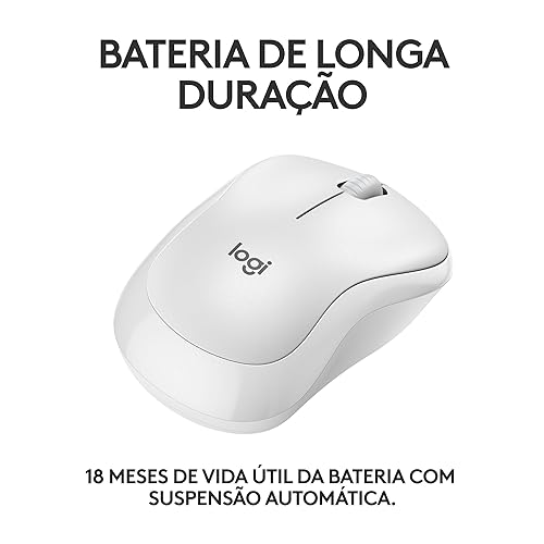 Logitech M240 Silent Bluetooth Mouse, Wireless, Compact, Portable, Smooth Tracking, 18-Month Battery, for Windows, macOS, ChromeOS, Compatible with PC, Mac, Laptop, Tablets - Off White Bluetooth Off White