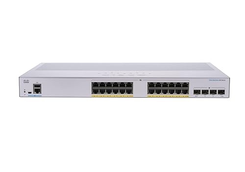 CISCO DESIGNED Business CBS350-24P-4X Managed Switch | 24 Port GE | PoE | 4x10G SFP+ | Limited Lifetime Protection (CBS350-24P-4X) 24-port GE / PoE+ / 195W / 4 x 10G uplinks