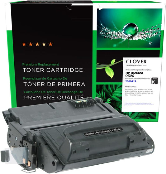 Clover imaging group Clover Remanufactured Toner Cartridge Replacement for HP Q5942A (HP 42A) | Black