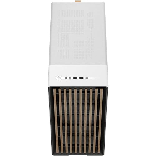 PC Fractal Cabinet, North, ATX/Micro ATX/Mini-ITX, 7 Expansion Slots, 2 Fans, No Source, Glass Side Window, White