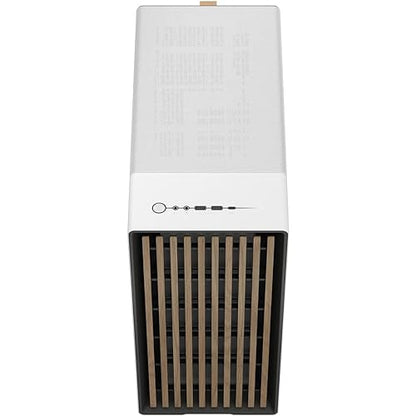 PC Fractal Cabinet, North, ATX/Micro ATX/Mini-ITX, 7 Expansion Slots, 2 Fans, No Source, Glass Side Window, White