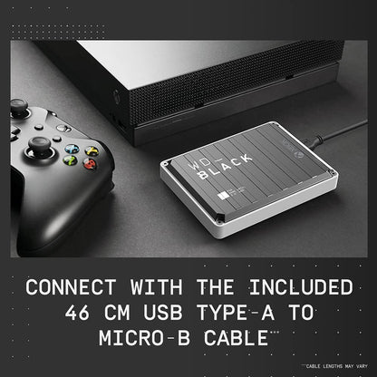 Western digital WD_BLACK 5TB P10 Game Drive for Xbox - Portable External Hard Drive HDD with 1-Month Xbox Game Pass - WDBA5G0050BBK-WESN 5TB Game Drive for Xbox