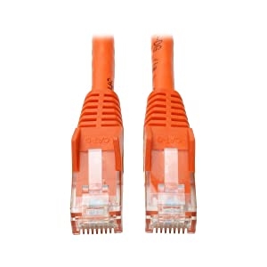 Tripp Lite Cat6 Gigabit Snagless Molded Patch Cable (RJ45 M/M) - Orange, 5-ft.(N201-005-OR) 5-ft. Orange