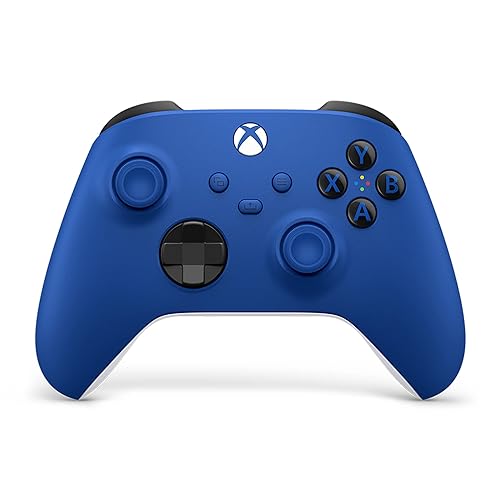 Xbox Core Wireless Controller – Shock Blue – Xbox Series X|S, Xbox One, and Windows Devices Blue Wireless Controllers