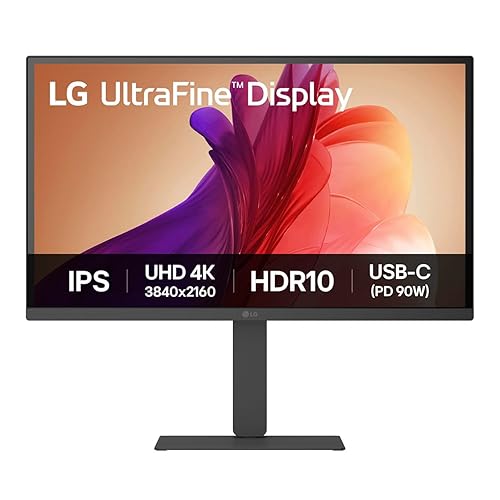 LG 27U730A 27” 4K UHD Ultrafine™ IPS Monitor, HDR10, DCI-P3 90%, USB-C 90W PD, Height/Tilt/Swivel Stand, Virtually Borderless, LG Switch, Eye Care, Mac & PC Compatible