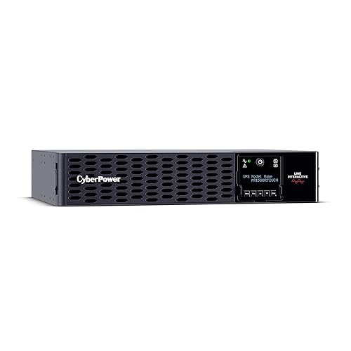 CyberPower PR1500RT2UCN Smart App Sinewave UPS System, 1500VA/1500W, 8 Outlets, 2U Rack/Tower, RMCARD205 Pre-Installed, Built-in Cloud Monitoring Network Card 1500VA