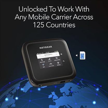 NETGEAR Nighthawk M6 Pro 5G mm Wave WiFi 6E Mobile Hotspot Router (MR6550) – Portable Business Companion for Fast, Secure Connections Up to 8Gbps – Unlocked, International Roaming in 125+ Countries