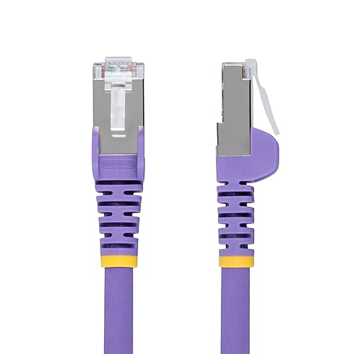 StarTech.com 50ft Purple CAT6a Ethernet Cable, Snagless RJ45, 10GbE, 100W PoE++, S/FTP, 500MHz, 27AWG Pure Bare Copper, LSZH Purple 50 ft.