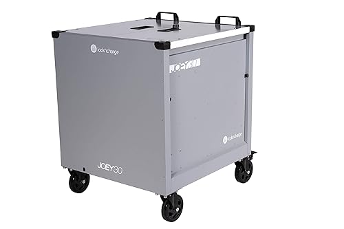 LocknCharge Joey 30 Safe, Secure, Charging Cart with Baskets Included- Compatible with Most Tablets, Chromebooks, and Laptops (10237) 30 Devices