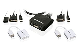 IOGEAR 2-Port DVI and DisplayPort Cable KVM Kit, GCS922DPKIT