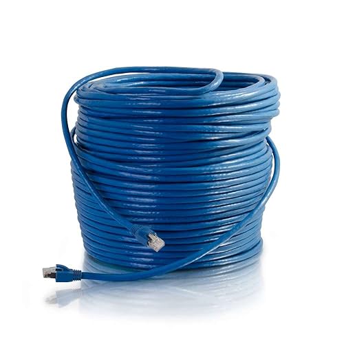 C2G/ Cables To Go Legrand - C2G Cat6 Ethernet Cable, Snagless Unshielded Cat6 Patch Cable, Blue Network Patch Cable, 300 Foot Snagless STP Ethernet Cable, 1 Count, C2G 43124