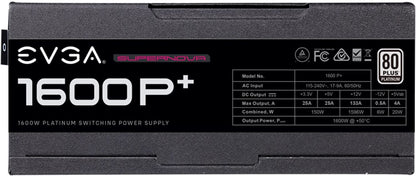 EVGA Supernova 1600 P+, 80+ Platinum 1600W, Fully Modular, 10 Year Warranty, Includes Free Power On Self Tester, Power Supply 220-PP-1600-X1