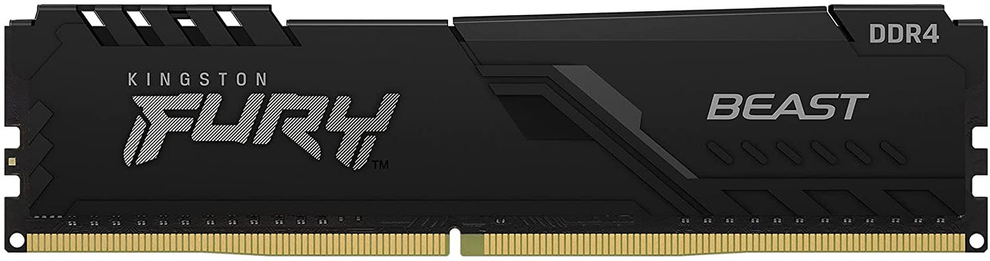 Kingston FURY Beast 16GB 3200MHz DDR4 CL16 Desktop Memory Single Stick KF432C16BB/16, Black Black 16GB 3200MHz Ram Only