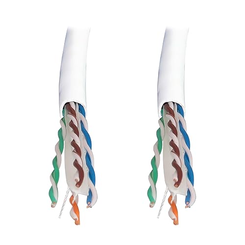 Tripp Lite Cat6a Bulk Ethernet Cable 10G Solid Core UTP CMR Rated White 1000ft