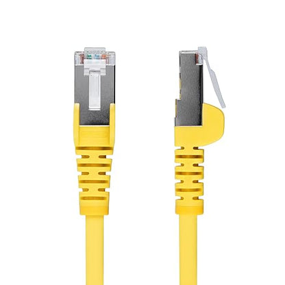 StarTech.com 25ft Yellow CAT6a Ethernet Cable, Snagless RJ45, 10GbE, 100W PoE++, S/FTP, 500MHz, 27AWG Pure Bare Copper, LSZH