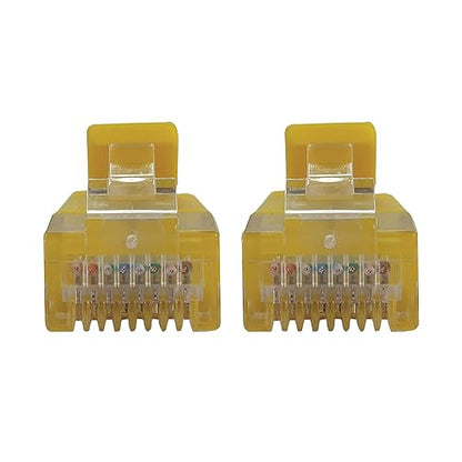 Tripp Lite Cat6a 10G Ethernet Cable, Snagless Molded Slim UTP Network Patch Cable (RJ45 M/M), Yellow, 1 Foot / 0.3 Meters, Manufacturer's Warranty (N261-S01-YW)