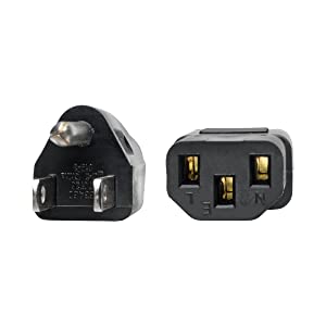 Tripp Lite Standard Computer Power Cord 10A,18AWG (NEMA 5-15P to IEC-320-C13) 3-ft.(P006-003),Black 3ft. Power Cord